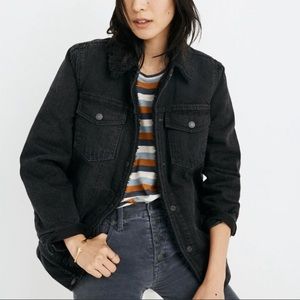 Madewell The Oversized Jean Jacket: Sherpa Edition